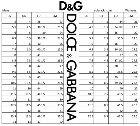 dolce gabbana size chart conversion